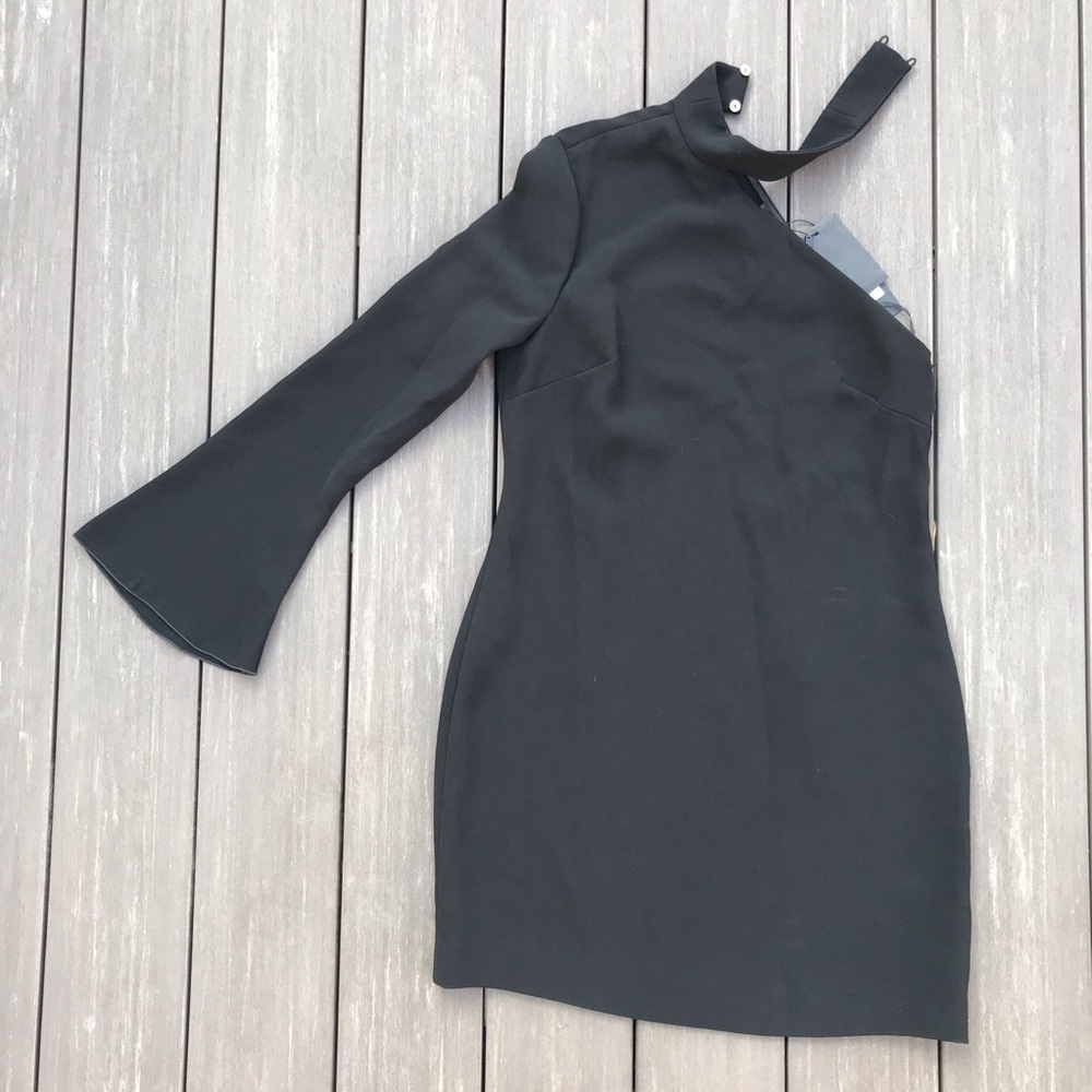 Rachel Zoe Black One Shoulder Choker Party Dress